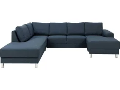 Calverton Hoekbank Chaise Longue Rechts Gericht Donkerblauw.-Vente-unique Outlet