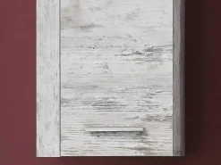 Cancun/Boombad Badkamerkast 1 Deur Wit Grenen Decor.-Trendteam Online