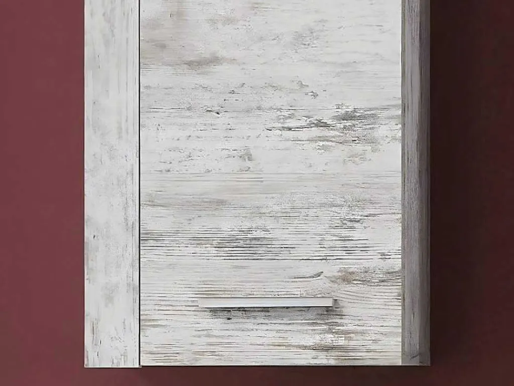Cancun/Boombad Badkamerkast 1 Deur Wit Grenen Decor.-Trendteam Online