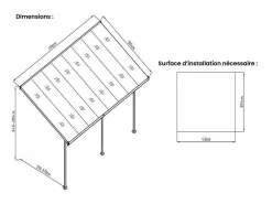 Carport Pergola Voor Tegen De Muur Van Aluminium 15,1 M Wit Alvaro-EXPERTLAND Best