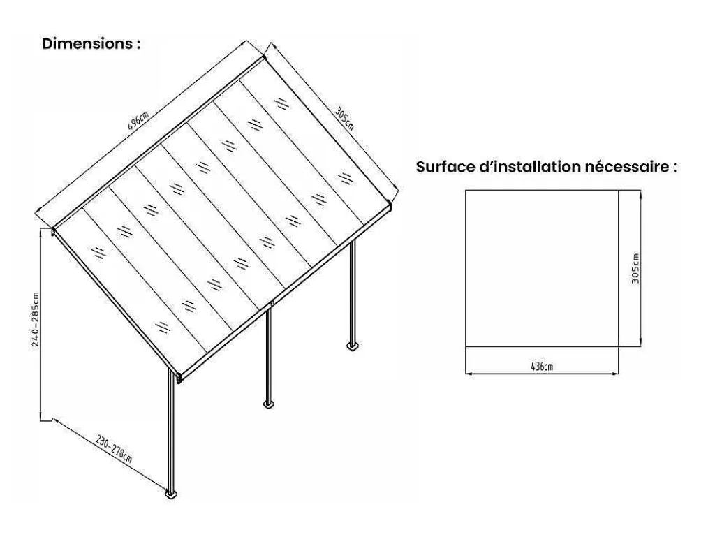Carport Pergola Voor Tegen De Muur Van Aluminium 15,1 M Wit Alvaro-EXPERTLAND Best