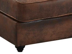 Chaise Longue - Hoek Links - Chesterfield Shirel Van Microvezel Met Lived-In Leeraspect-Vente-unique
