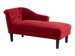 Chaise Longue - Hoek Rechts - Anouk Van Stof - Rood-Vente-unique Clearance