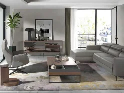 Chaise Longue Bank In Donkergrijs Leer Met Relaxmechanisme 6125-Angel Cerda Outlet
