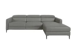 Chaise Longue Bank In Donkergrijs Leer Met Relaxmechanisme 6126-Angel Cerda Outlet