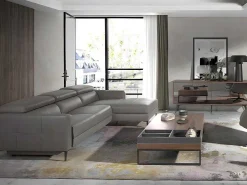 Chaise Longue Bank In Donkergrijs Leer Met Relaxmechanisme 6126-Angel Cerda Outlet
