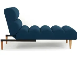 Chaise Longue Eenzits Slaapbank Cival Van Stof - Blauw-Vente-unique New