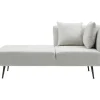 Chaise Longue Links Van Cremekleurige Stof Napasa-Vente-unique Clearance