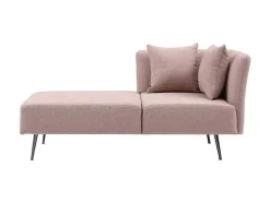 Chaise Longue Links Van Roze Stof Napasa-Vente-unique Sale
