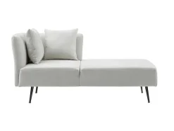 Chaise Longue Rechts Van Cremekleurige Stof Napasa-Vente-unique
