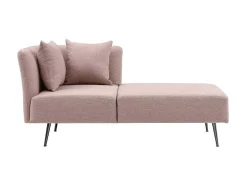 Chaise Longue Rechts Van Roze Stof Napasa-Vente-unique