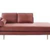 Chaise Longue Van Stof Kahel- Hoek Rechts - Oud Roze-Vente-unique Online