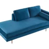 Chaise Longue Van Stof Kahel - Hoek Links - Eendblauw-Vente-unique Sale