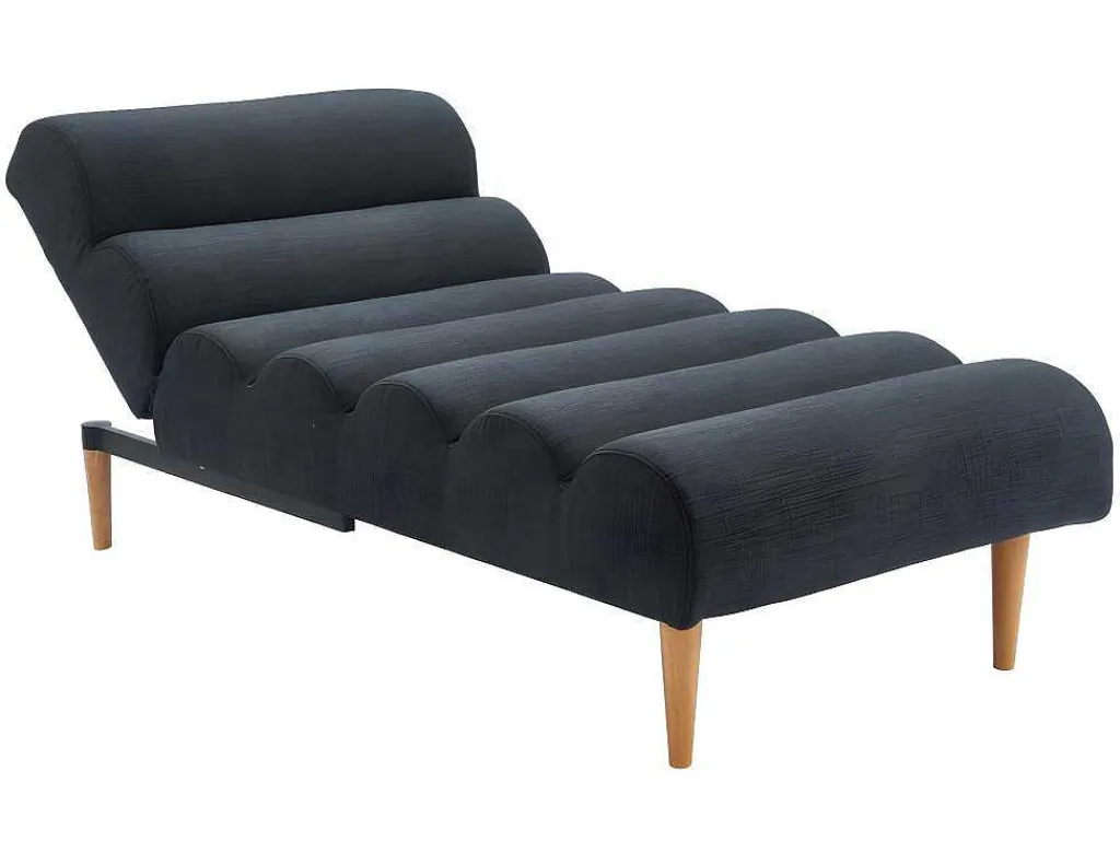 Chaise Longue/Bedbank Van Stof Cival - Antraciet-Vente-unique New