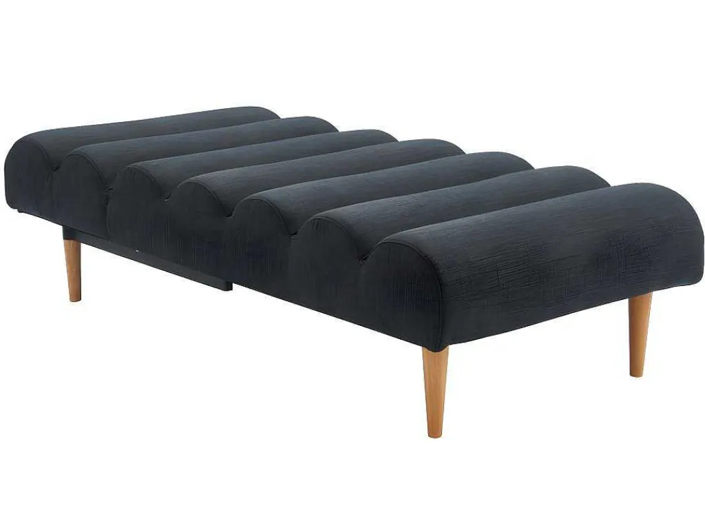 Chaise Longue/Bedbank Van Stof Cival - Antraciet-Vente-unique New