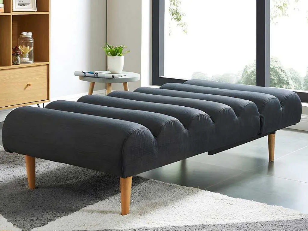 Chaise Longue/Bedbank Van Stof Cival - Antraciet-Vente-unique New