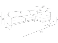Chaiselongue Bank (R) In Leer En Verdonkerd Staal 6154-Angel Cerda New
