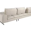 Chaiselongue Sofa (R) In Leer En Mat Staal 6152-Angel Cerda Best