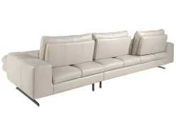 Chaiselongue Sofa (R) In Leer En Mat Staal 6152-Angel Cerda Best