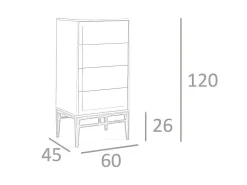 Chiffonier Grijs En Walnoot 7036-Angel Cerda Best