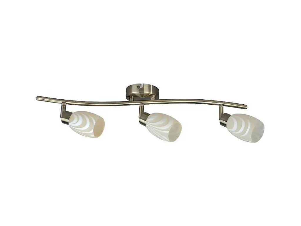 Clea Plafondlamp, Messing, Ecru, 58X9X20 Cm,-EPIKASA New