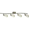 Clea Plafondlamp, Messing, Ecru, 78X9X20 Cm,-EPIKASA New