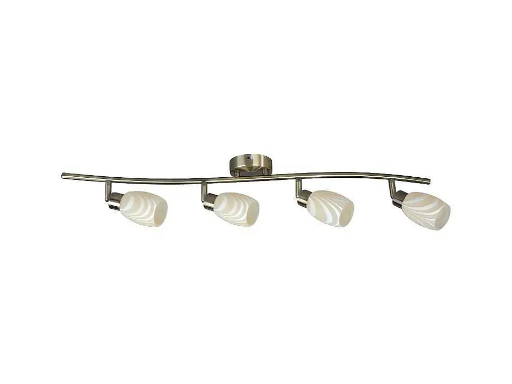 Clea Plafondlamp, Messing, Ecru, 78X9X20 Cm,-EPIKASA New