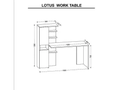 Clio Bureau, Wit, 150X60X135 Cm,-EPIKASA Best