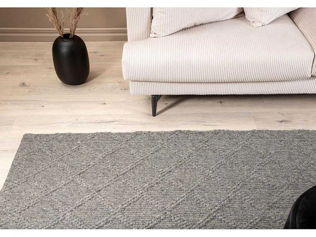 Cloudy Vloerkleed 300X200 Cm Wol Grijs.-Vente-unique Clearance