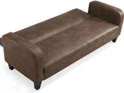 Club Bedbank Inicio Van Microvezel Met Lived-In Leereffect-Vente-unique New