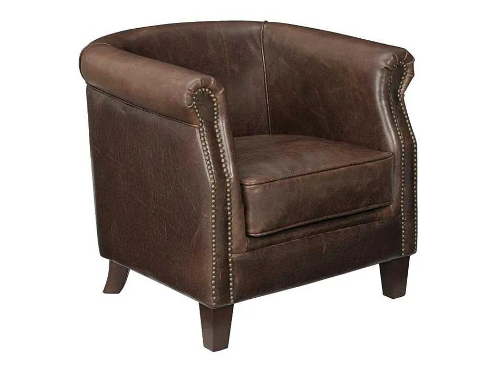Clubfauteuil Van Leer Met Lived-In Uiterlijk Enguerrand-Vente-unique Online