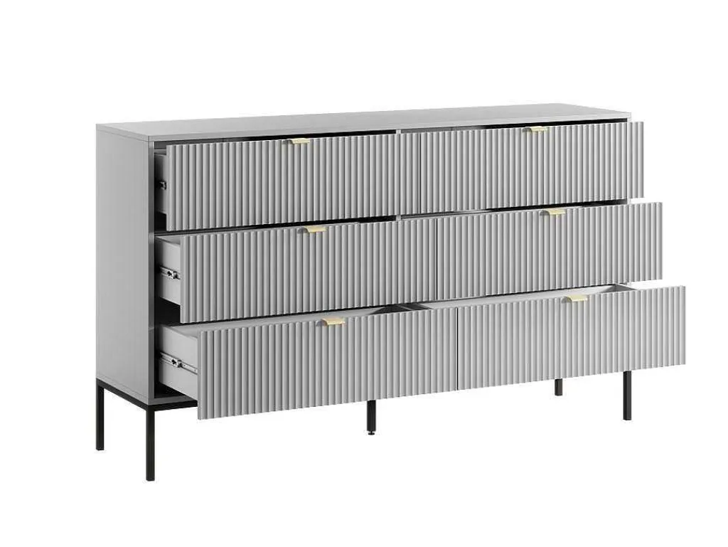 Commode Met 6 Lades - Grijs - Liouba - Van-PASCAL MORABITO Outlet