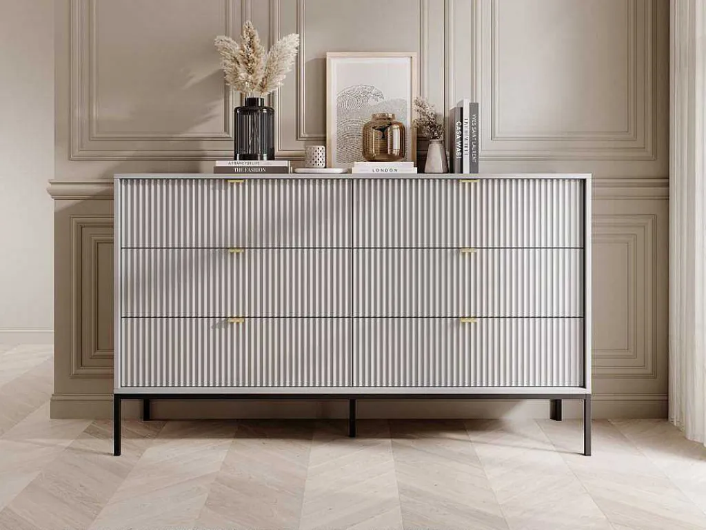Commode Met 6 Lades - Grijs - Liouba - Van-PASCAL MORABITO Outlet