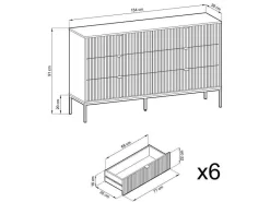 Commode Met 6 Lades - Zwart - Liouba - Van-PASCAL MORABITO Outlet