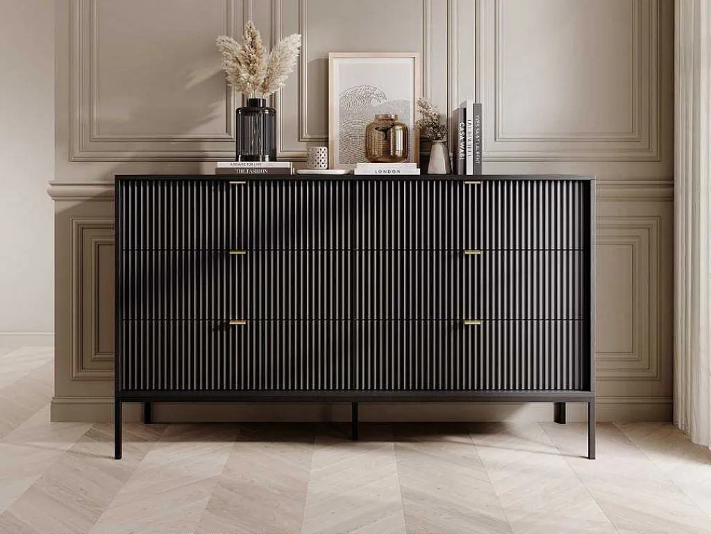 Commode Met 6 Lades - Zwart - Liouba - Van-PASCAL MORABITO Outlet