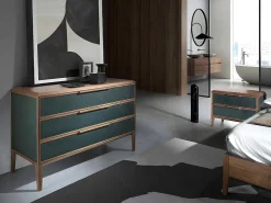 Commode Van Pvc Donkergroen En Walnoot 7150-Angel Cerda