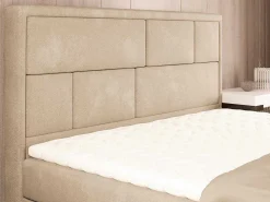 Complete Decoratieve Beddenset Met Hoofdbord + Opbergruimte + Matras + Dekmatras - 160 X 200 Cm - Beige - Loumia Van-DREAMEA New