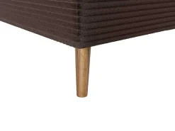 Complete Set Met Boxspring En Hoofdbord + Bedbodem + Matras + Topmatras - 160 X 200 Cm - Ribfluweel - Bruin - Nara Van Ysmee-Ysmée Sale