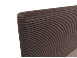 Complete Set Met Boxspring En Hoofdbord + Bedbodem + Matras + Topmatras - 160 X 200 Cm - Ribfluweel - Bruin - Nara Van Ysmee-Ysmée Sale