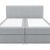 Complete Set Met Boxspring En Hoofdbord + Bedbodem + Matras + Topmatras - 180 X 200 Cm - Stof - Lichtgrijs - Onan Van Ysmee-Ysmée Outlet