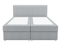 Complete Set Met Boxspring En Hoofdbord + Bedbodem + Matras + Topmatras - 180 X 200 Cm - Stof - Lichtgrijs - Onan Van Ysmee-Ysmée Outlet