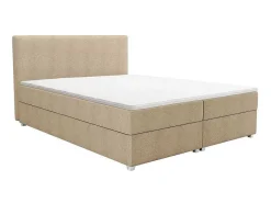 Complete Set Met Boxspring En Hoofdbord + Bedbodem + Matras + Topmatras - 160 X 200 Cm - Stof - Beige - Onan Van Ysmee-Ysmée Clearance