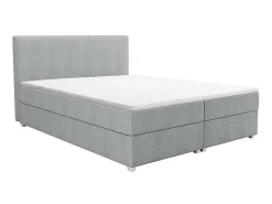 Complete Set Met Boxspring En Hoofdbord + Bedbodem + Matras + Topmatras - 160 X 200 Cm - Stof - Lichtgrijs - Onan Van Ysmee-Ysmée Outlet