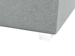 Complete Set Met Boxspring En Hoofdbord + Bedbodem + Matras + Topmatras - 160 X 200 Cm - Stof - Lichtgrijs - Onan Van Ysmee-Ysmée Outlet