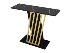Consoletafel - Zwart Marmereffect En Goud - Orsona-Vente-unique Online
