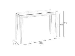 Consoletafel Met Porseleinen Blad Calacatta 3082-Angel Cerda Online