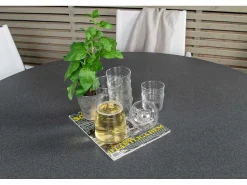 Copacabana Tuinmeubelset Tafel O140Cm En 6 Stoel Santorini Wit, Grijs, Cremekleur.-Vente-unique Online