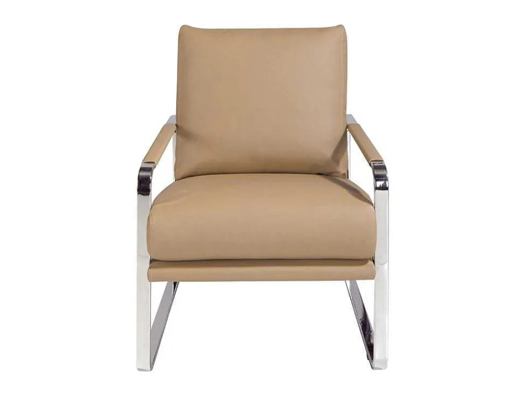 Creme Eco-Leren Gestoffeerde Fauteuil 5046-Angel Cerda New
