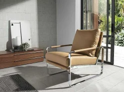 Creme Eco-Leren Gestoffeerde Fauteuil 5046-Angel Cerda New