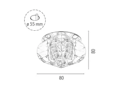 Cristaldream Plafondlamp, Chroom, 12X8X8 Cm,-EPIKASA Best